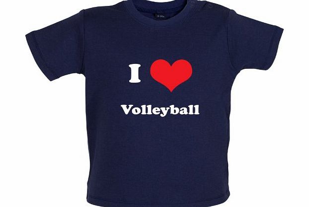 Dressdown I Love Volleyball - Baby / Toddler T-Shirt - Nautical Navy - 18-24 Months