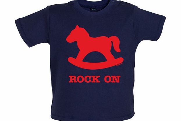 Dressdown Rock On - Baby / Toddler Funny T-Shirt- 7 Colours - Navy - 12-18 Months