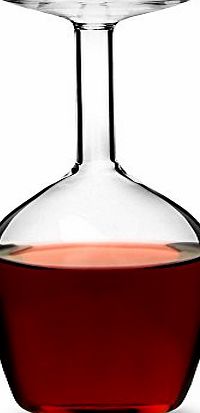 drinkstuff Upside Down Wine Glass 13.2oz / 375ml - Novelty Wine Glass Gift