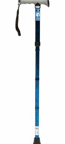 Drive Medical 10370BC-6 Folding Walking Stick with Gel Grip Blue Crackle