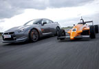 Driving Single Seater v Nissan GTR at Mallory Park