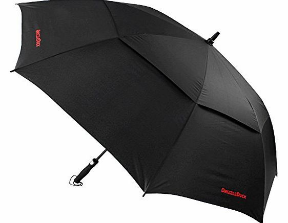 60`` Automatic Open Windproof Vented Golf-Sized Umbrella with Carry Strap