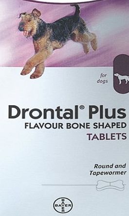 Drontal Plus for Dogs Bone Shaped Worming Tablet Packs (Pack Size: 6 Tablets)