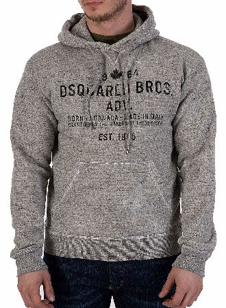 Dsquared Hooded Grey Chest Print Top