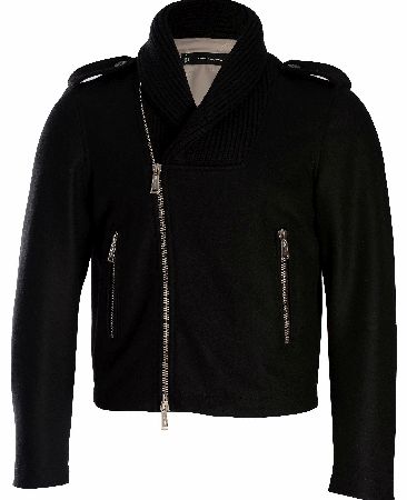 Dsquared Knitted Shawl Collar Black Jacket