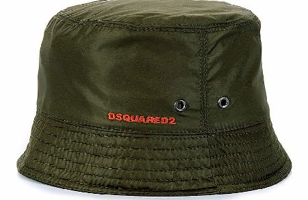 Dsquared Nylon Khaki Bucket Hat