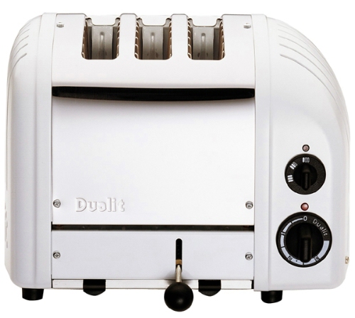 Dualit 3 Slot White Toaster