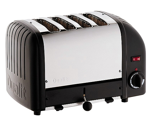 4 Slot Metallic Charcoal Toaster