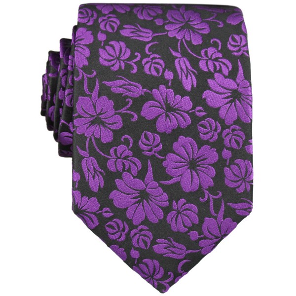 Black Canberra Floral Tie by
