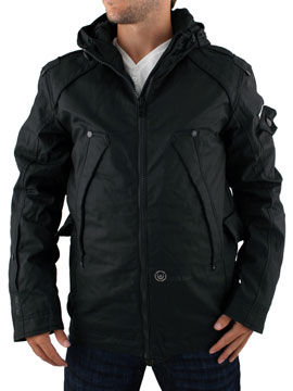 Black Gradient Hooded Jacket