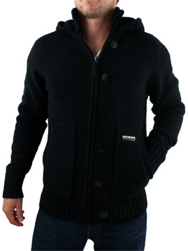 Navy Lima Hooded Knit