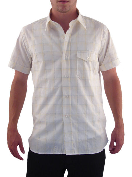 White Athens Check Shirt