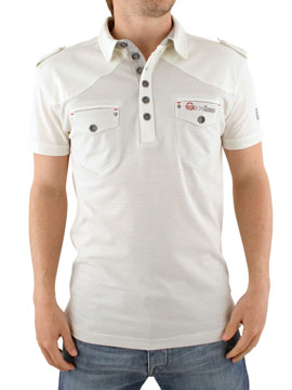 White Bow Polo Shirt