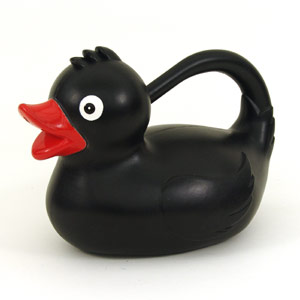 duck Watering Can Black