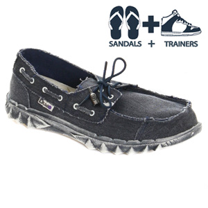 Dude Shoes Puchi Canvas deck shoe - Navy