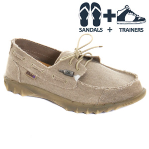 Dude Shoes Puchi Canvas deck shoes - Beige
