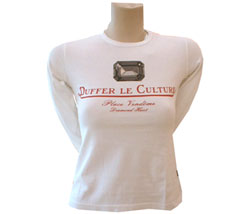 Duffer Womens Diamond print long sleeved jersey top