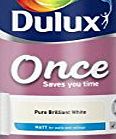 Dulux Once Matt Paint for Walls, 5 L - Pure Brilliant White