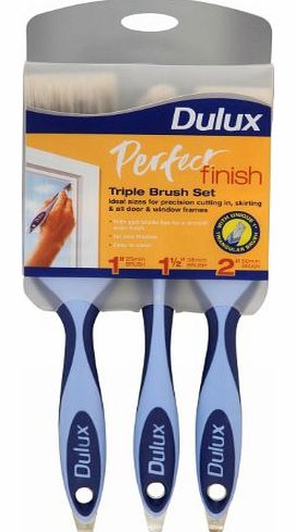 Dulux Perfect Finish Triple Brush Set (Pack of 3)