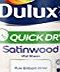 Dulux Quick Dry Satinwood Paint, 750 ml - Pure Brilliant White