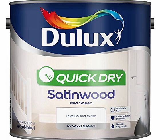 Quick Dry Satinwood Pure Brilliant White 2.5L