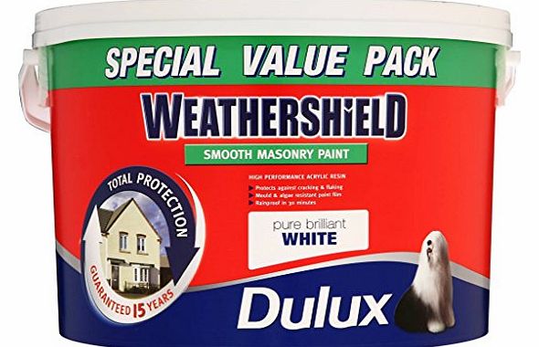 Weathershield Smooth White Masonry Paint 7.5L