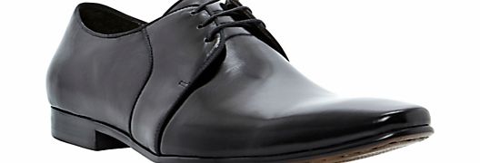 Dune Acid Gibson Leather Derby Shoes, Black