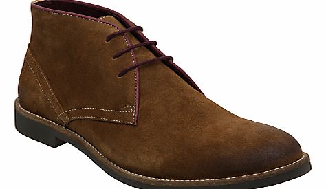 Dune Cactus Contrast Piping Suede Desert Boots