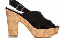 Freda black suede sandals