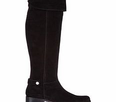 Dune Gully black suede boots