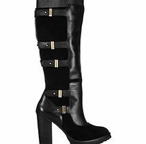 Dune Saphire black leather boots