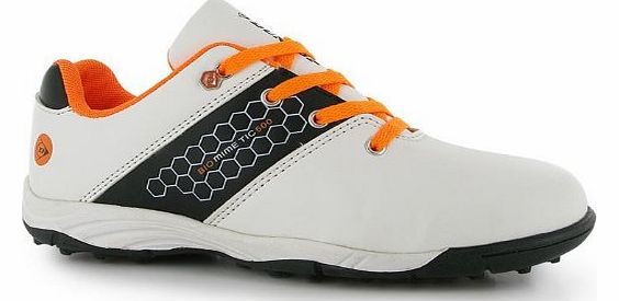 Dunlop Kids Biomimetic Junior Golf Shoes White/Orange 5