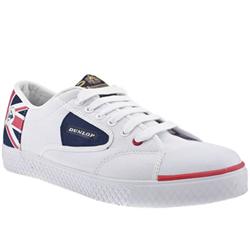 Male Union Jack Lace Fabric Upper in White and Red