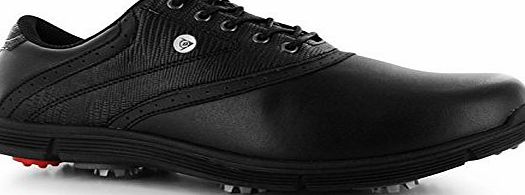 Dunlop Mens Classic Golf Shoes Lace Up Sports Spiked Cushioned Ankle Footwear Black UK 9.5 (43.5)