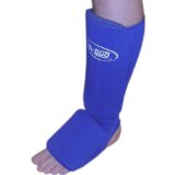 DUO GEAR LARGE BLUE Muay Thai Kickboxing Karate Shin and Instep