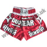 S RED * DUO STARS * Muay Thai Kickboxing Boxing Shorts