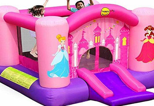 Duplay Princess Bouncy Castle with Inflatable Slide and Basketball Hoop 9201P