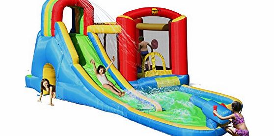 Splash Wave Fun Zone 20ft Inflatable Waterslide and Bouncy Castle 9047N