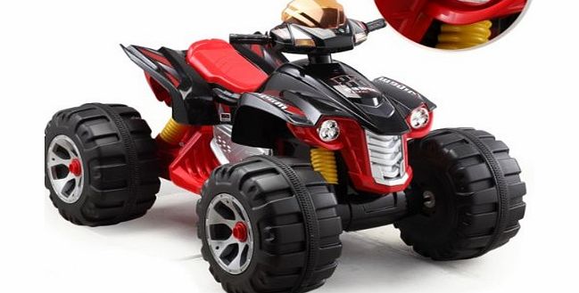 Duplay UNIQUE 2014 MODEL RAPTOR 12V QUAD BIKE IN BLACK,NOW BIGGER BETTER AND STRONGER ,WITH MUSIC FUNCTION , HIGH AND LOW SPEED - COMPARE THE SIZE TO OTHERS