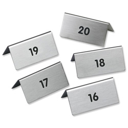 Durable Table Signs16-20 W85xD50xH36mm Brushed