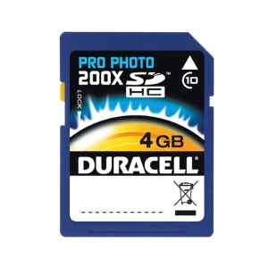 Duracell 4GB Photo Pro 200x SD Card (SDHC) -