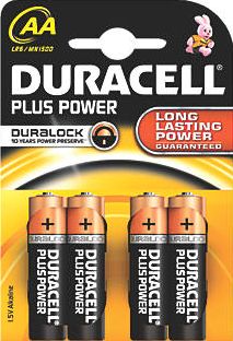 Duracell, 1228[^]54357 AA Batteries 4 Pack 54357