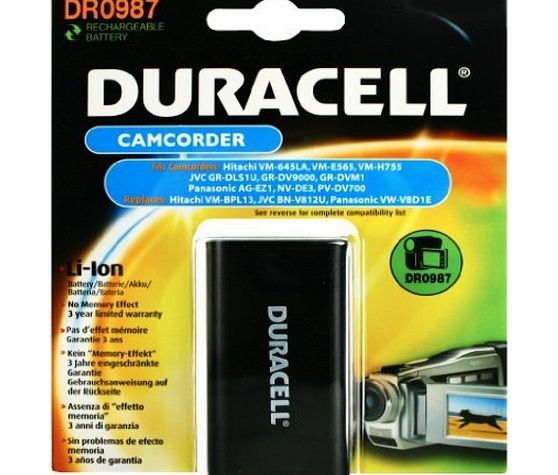 DURACELL CAMCORDER BATTERY 7.4V 2000MAH