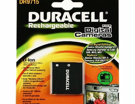Duracell Replacement Digital Camera Battery For Samsung SLB-0837 Digital Camera Battery