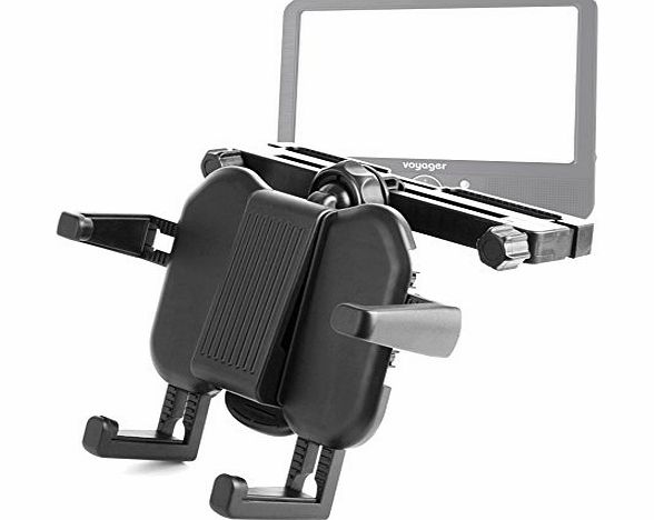 DURAGADGET Attachable Travel Headrest Mount With Extendable Arms For Voyager 9 inch In Car Portable DVD Player with Easy Fit Mount amp; Zennox Deluxe 9 inch 12v Portable LCD TV DVD Combi Player With