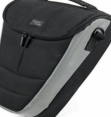 DURAGADGET Black And Grey Portable Hardwearing Digital SLR Camera Semi Soft Carry Case For Sony Alpha 450, Sony Alpha 390/DSLR-A390, Sony Alpha 550/DSLR-A550 amp; Sony Alpha 580/DSLR-A550, With Space