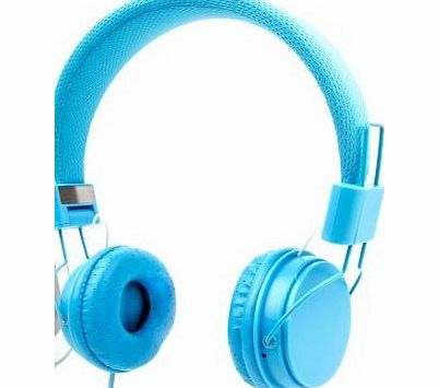 DURAGADGET Blue Ultra-Stylish Kids Fashion Headphones With Padded Design, Button Remote And Microphone For Leapfrog LeapPad Ultra / LeapPad Ultra XDI / LeapPad 3 / LeapPad 3x