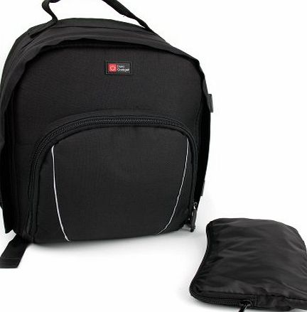 DURAGADGET Premium Quality, Black Water-Resistant DSLR Camera Rucksack / Backpack with Customizable Interior amp; Raincover for DSLR / Action / Compact Cameras and Accessories - by DURAGADGET