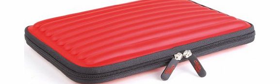 DURAGADGET Red Water And Impact Resistant Memory Foam Notebook Carry Case For 10.1 Inch Netbooks