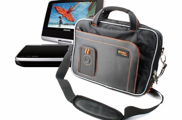 Stylish, Lightweight Portable Classic DVD Carry Case With Soft Padded Interior For LCD Screen Portable DVD Player MP4 MP3 WMA MPG AVI VOB DIVX JPEG TV USB Games FM Radio SD Card Game In Ca